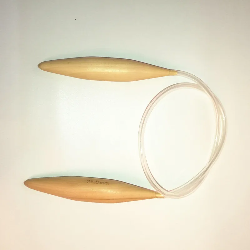 Круговой природы твердой древесины свитер спицы стежка крючком кольцо Исландская бамбуковая Игла диаметр 25 мм, 20 мм, 15 мм