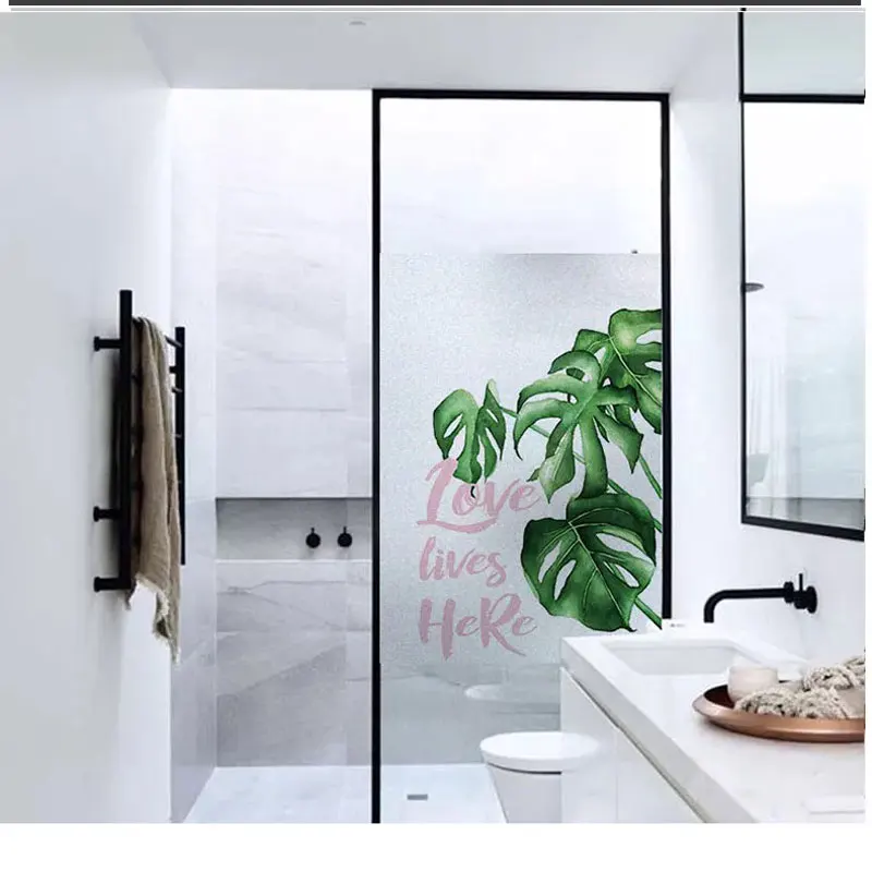 Rain Forest Leaves European Window Glass Film Sticker Lamp Aliexpress Rain Forest Leaves European Window Glass Film Sticker Lamp Aliexpress