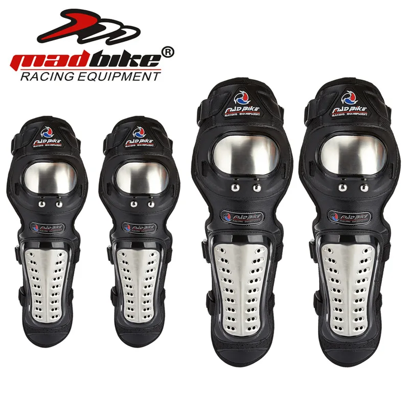 

4Pcs/Set Motorcycle Kneepad Stainless Steel Moto Elbow Knee Pads MadBike Motocross Racing Protective Gear Protector Guards Kit