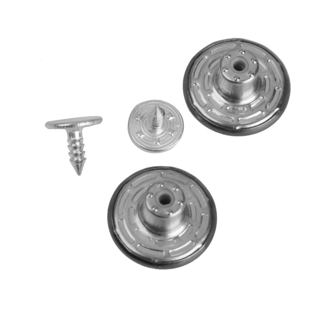 50 Pieces Metal Star Pattern Snap Button Jeans Sewing Clothes Accessories Garment Decor Button 17mm