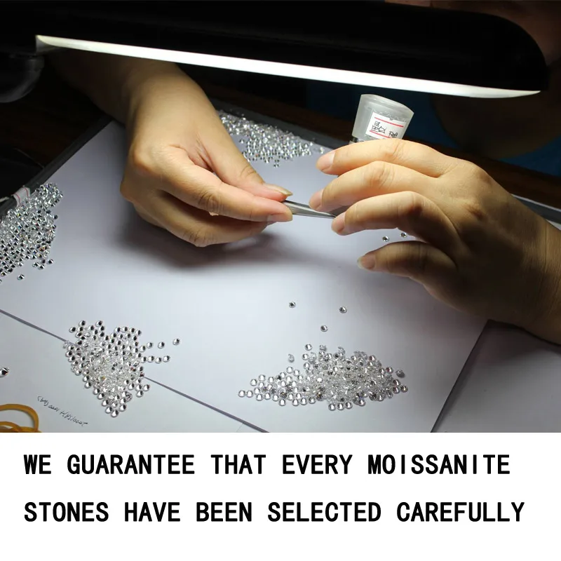 

1CTW /Lot Small Size 2.4mm White color Moissanite Round Brilliant Loose Moissanites Stone for Jewelry making