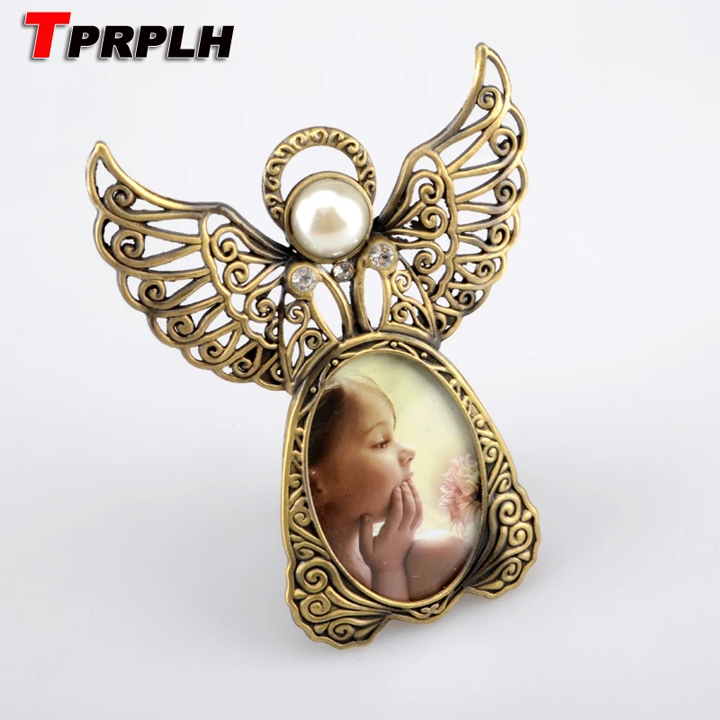 

Angel Wings Metal Vintage Picture Frames Creative Gifts Frames for Photos 2.87" x 1.89"