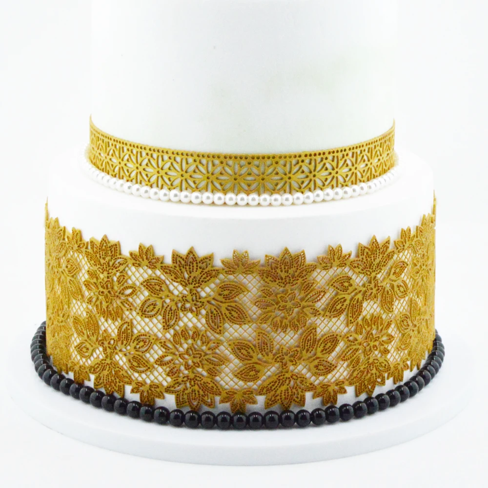 

Flower Pattern Silicone Cake Lace Mat Silicone Lace Mold Fondant Cake Decorating Tools Border Decoration Lace Mold