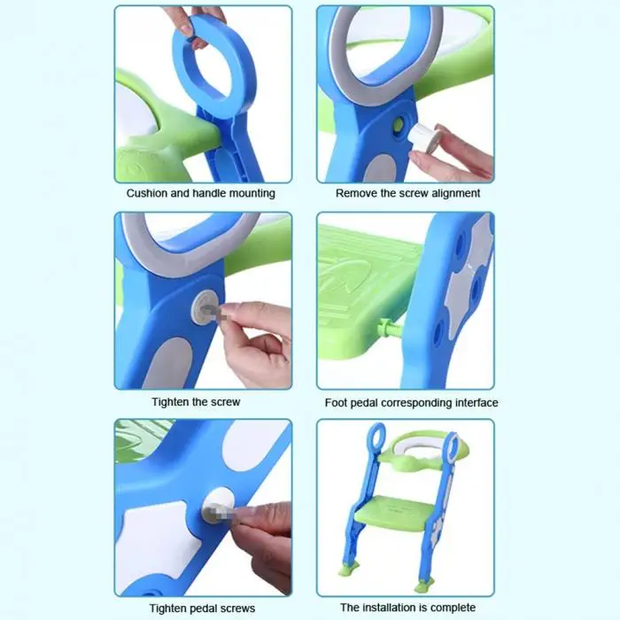 Детские, для малышей Детский горшок сиденья с лестницы крышка Туалет складной стул Пи обучение писсуаров сидения FJ88