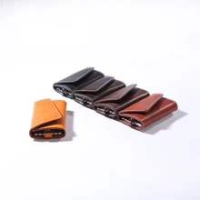 YIFANGZHE Чехол-бумажник для ключей, Премиум кошелек из воловьей кожи с карманом для монет, чехол для ключей от автомобиля, держатель, кошелек, брелок