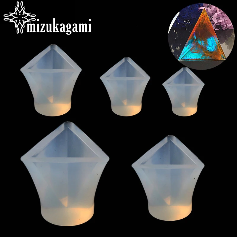 

1PCS UV Resin Jewelry Silicone Mold Triangular Pyramid Resin Molds For DIY Jewelry Making Finding Molds Accessories