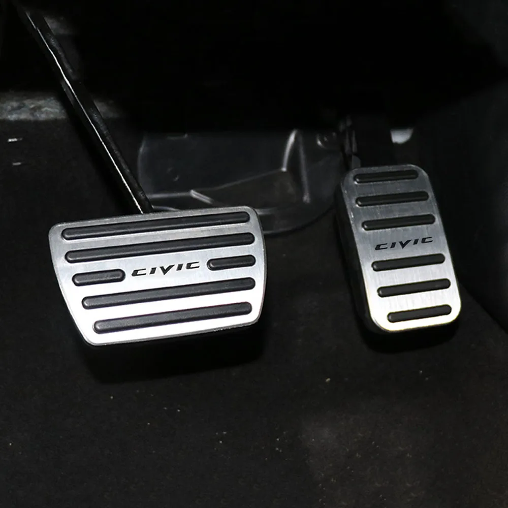 For Honda Civic 10th 2016 2017 2018 Aluminum Car Accelerator Gas Brake pedal Non Slip Pedal Plate Pads Cover Accessories Styling For Honda Civic 10th 2016 2017 2018 Aluminum Car Accelerator Gas Brake pedal Non Slip Pedal Plate Pads Cover Accessories Styling