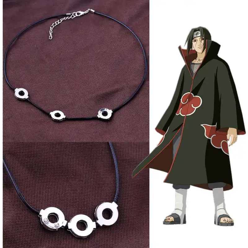 Itachi Necklace Cosplay 3 Loops Naruto Akatsuki Uchiha Necklaces