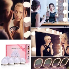Led Vanity Mirror Makeup Light Bulbs Kit 30 Kinds of Brightness Hollywood Dressing Table Cosmetics Dimmable Wall Lamp 10 Bulbs