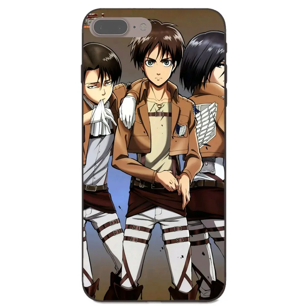 Мягкий резиновый чехол для телефона с аниме атакой на Титанов Eren Levi Mikasa Samsung Galaxy A3