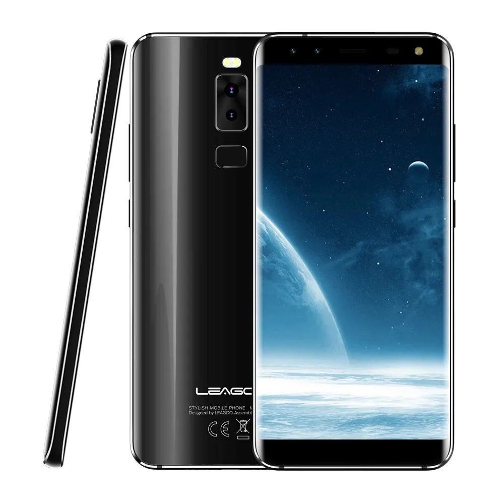 LEAGOO S8 5,72 полноэкранный мобильный телефон Android 7,0 MTK6750T Восьмиядерный 3 ГБ+ 32 Гб 13 МП 4 камеры отпечаток пальца ID 4G смартфон - Цвет: Black