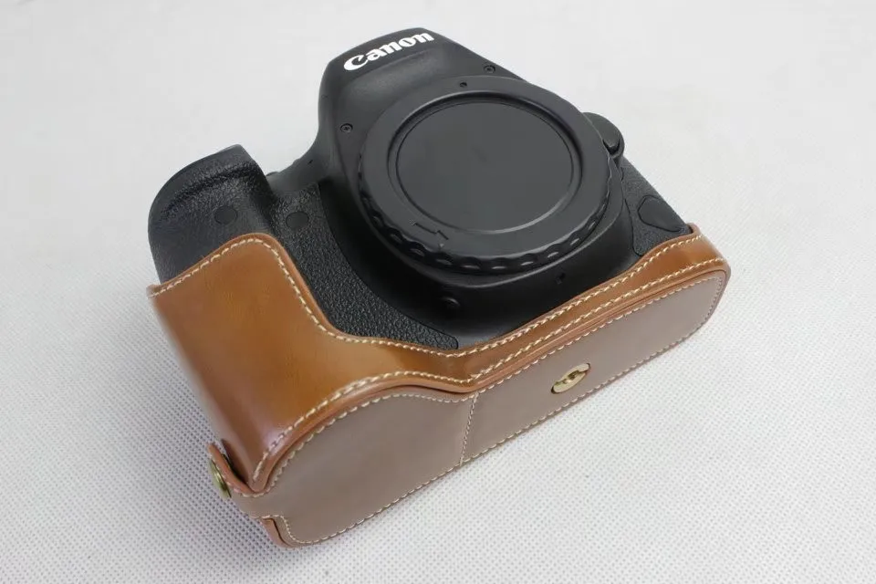 Чехол из искусственной кожи для камеры, сумка на половину тела для Canon 6D Mark II 6D II, нижняя крышка для камеры, съемный аккумулятор