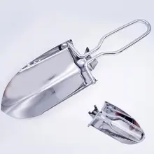 Новая Складная мини-лопата из нержавеющей стали, инструмент для посадки, рыболовные уличные лопаты для кемпинга