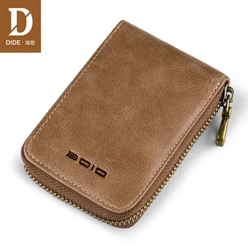 

DIDE Small Genuine Leather Clutch Wallet Men Credit Card & ID Holders Female Mini coin Purse Cash Women Card Holder