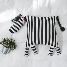 

Zebra Pillowcases Cute Pillowcase Knitted Pillow Slip Knitting Pillow Cover Home Comfortable Knit Pilow Cases Pillowcase 45 * 45