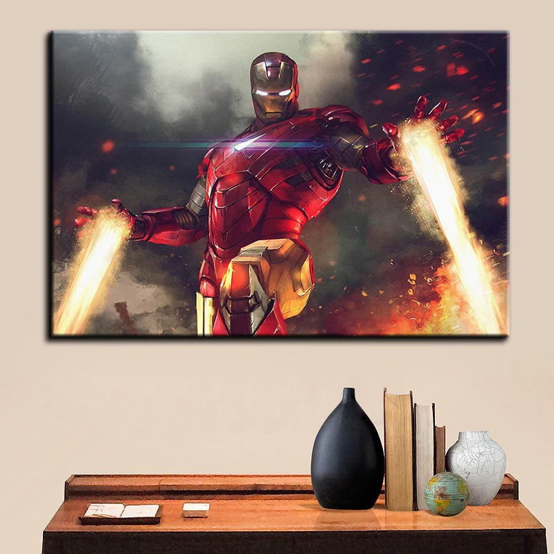 Marvel Poster Iron Man hero Canvas Painting Baby Nursery Home Decoration Kids Cartoon Poster 5