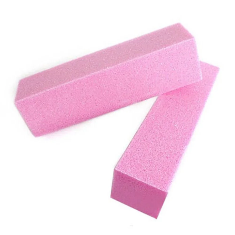 4 шт./лот DIY розовая губка наклеки для ногтей пилка блок педикюр Полировка маникюра шлифовальный лак белый макияж инструменты для красоты