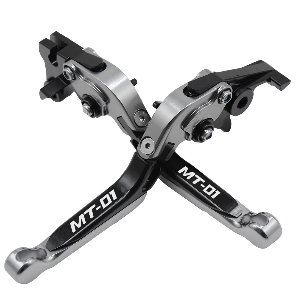 Motorcycle cnc Extendable Handle Brake Clutch Levers  FOR YAMAHA MT-01 2004-2009  MT 01 with logo MT 01