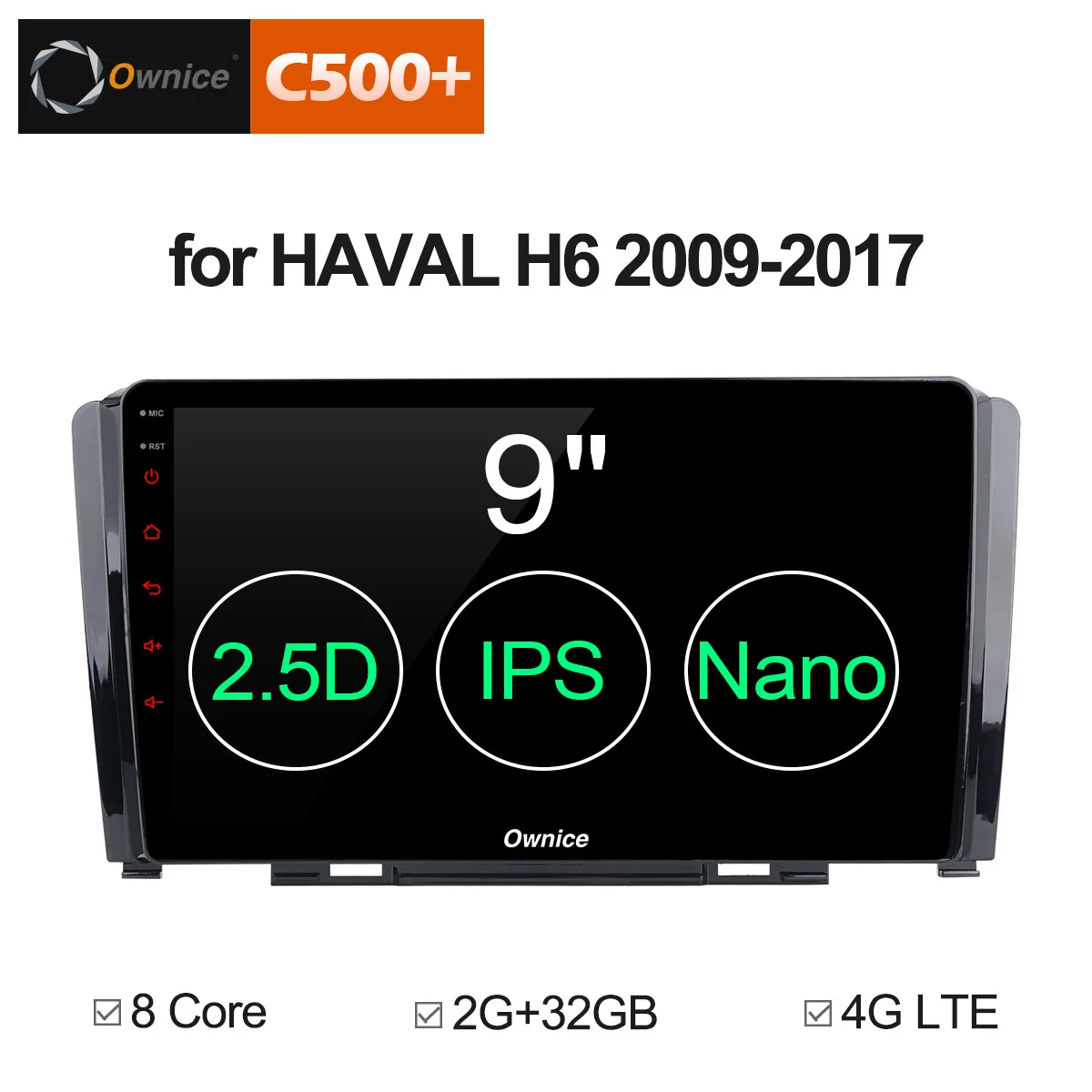 

9" Ownice C500+ G10 Octa 8 core android 8.1 car dvd player for Great Wall Hover H6 navi GPS radio stereo head units 4G DVR DAB+