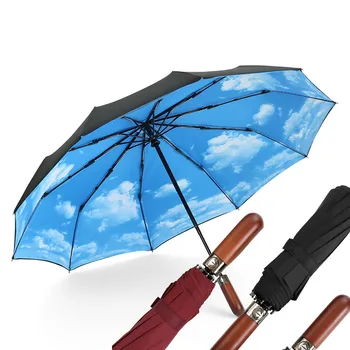 

Resistant Single/Double layer Folding Umbrella Man Luxury Male Big Umbrellas Rain Woman Windproof Business Automatic Umbrella