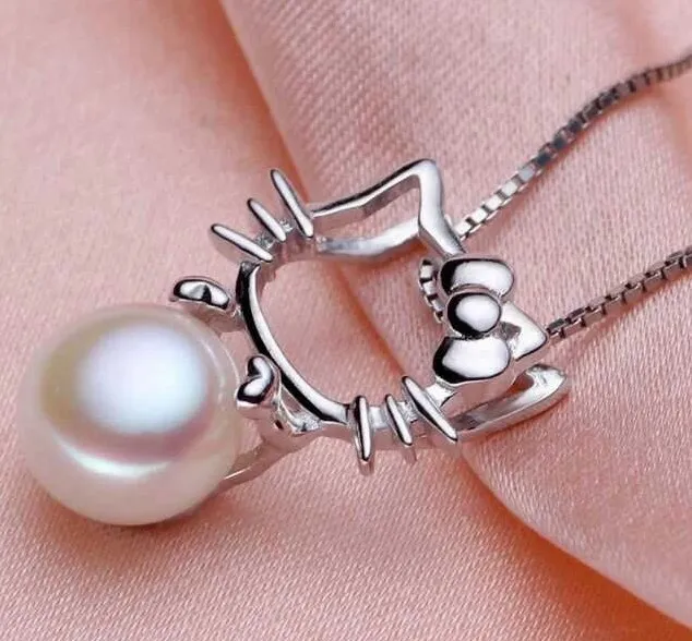 Real Fashion Freshwater Pearl Pendant Necklace with Silver