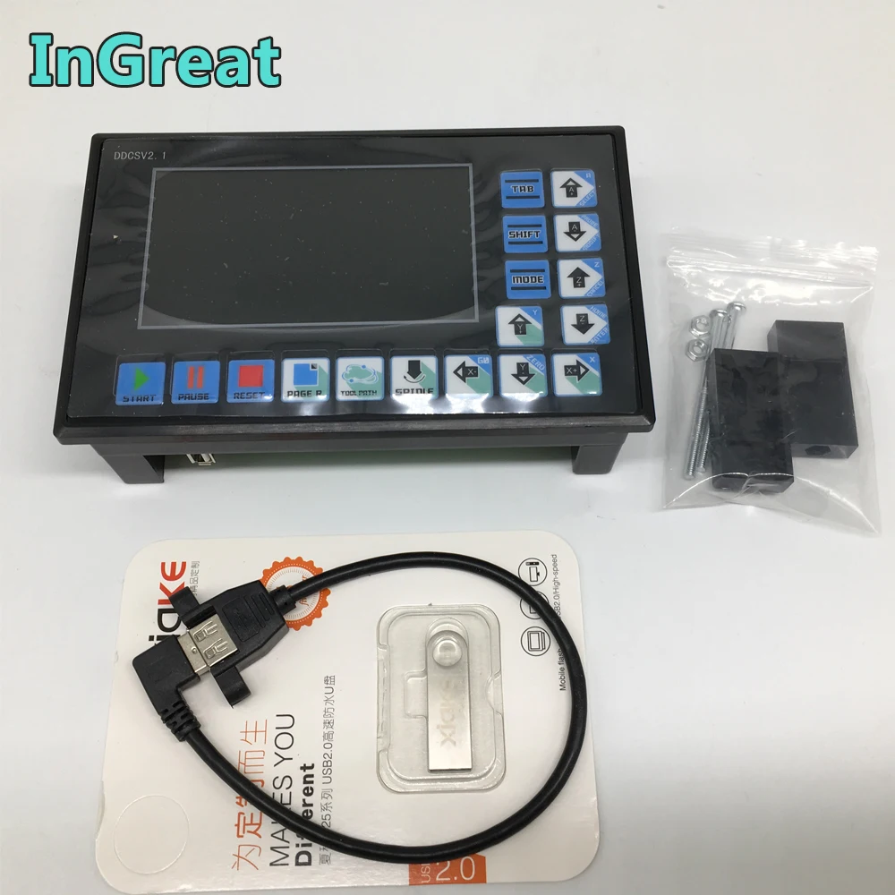 

Offline CNC Motion Controller Interface 3/4 3 4 Axis G Code TFT 500KHz USB MACH3 System MPG for Stepper Motor Servo Router