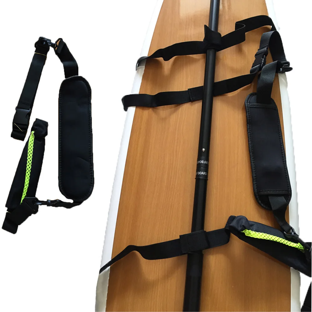 

Durable Adjustable SUP Surfboard Shoulder Strap Carrier Sling Stand Up Surfing Surf Paddle Board Sling with Drawstring Mesh Bag