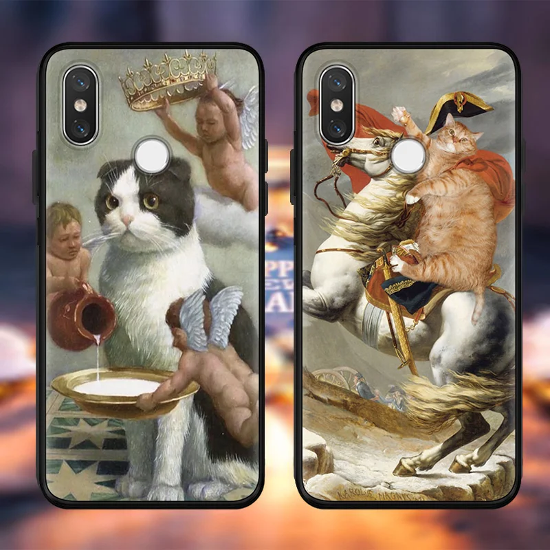 

Mona Lisa Cat Coque For TPU Redmi 3 4A 4X 5A 5 Plus 6A S2 Note 7 6 Pro 5 5A 4X 4 3 For Xiaomi Mi 9 8 Lite A1 A2 5X 6X Black Case