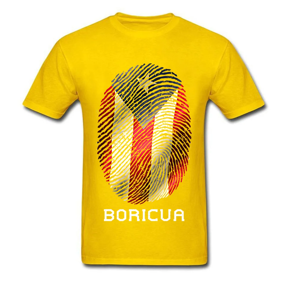 Fashionable Design Normal T Shirt O-Neck 100% Cotton Men Tops Shirts Short Sleeve Autumn Normal T-shirts Top Quality Boricua Puerto Rico Gifts For Pride Puerto Ricans yellow