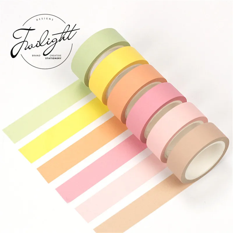 NEW 1PC 10M Decor Cute More Pastel Colours Grid and Pure Color Washi Tape  Set for Planner Scrapbooking Masking Tape Stationery - AliExpress