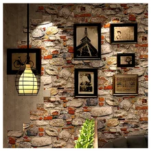Retro nostalgic style 3D Cultural stone Brick pattern wallpaper Restaurant cafe background wallpaper PVC 0.53x10m wallsticker custom retro wallpaper pizza coffee cake 3d cartoon murals for the cafe restaurant hotel background wall pvc wallpaper