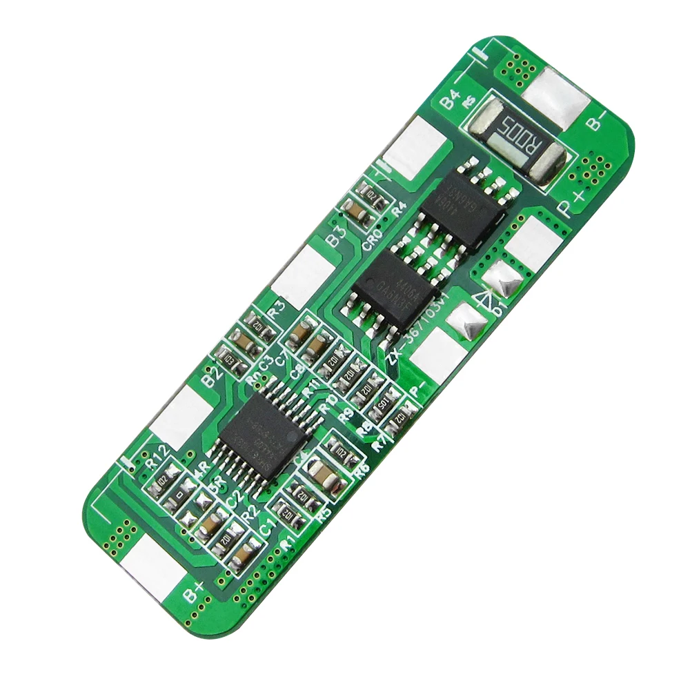 5 шт./лот 4A-5A PCB плата защиты BMS 4 пачки локоны волос 18650 литий-ионный элемент литиевой батареи 4S