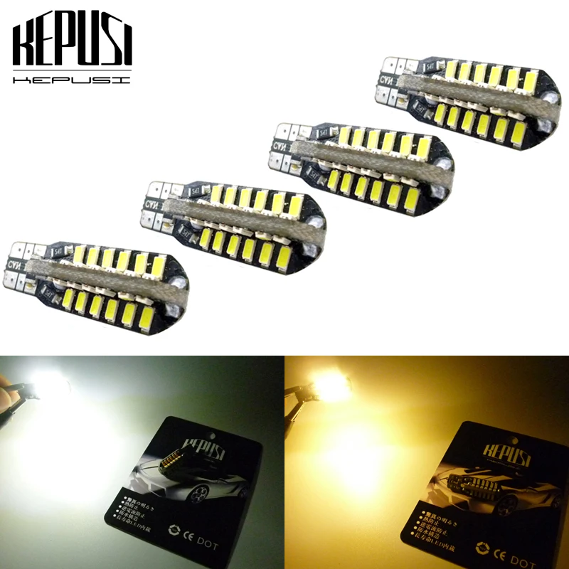 

4x T10 W5W Canbus LED 48smd Car Instrument Panel lamp Wedge Bulb 194 168 Clearance light License Plate Bulb Parking light 1Pc