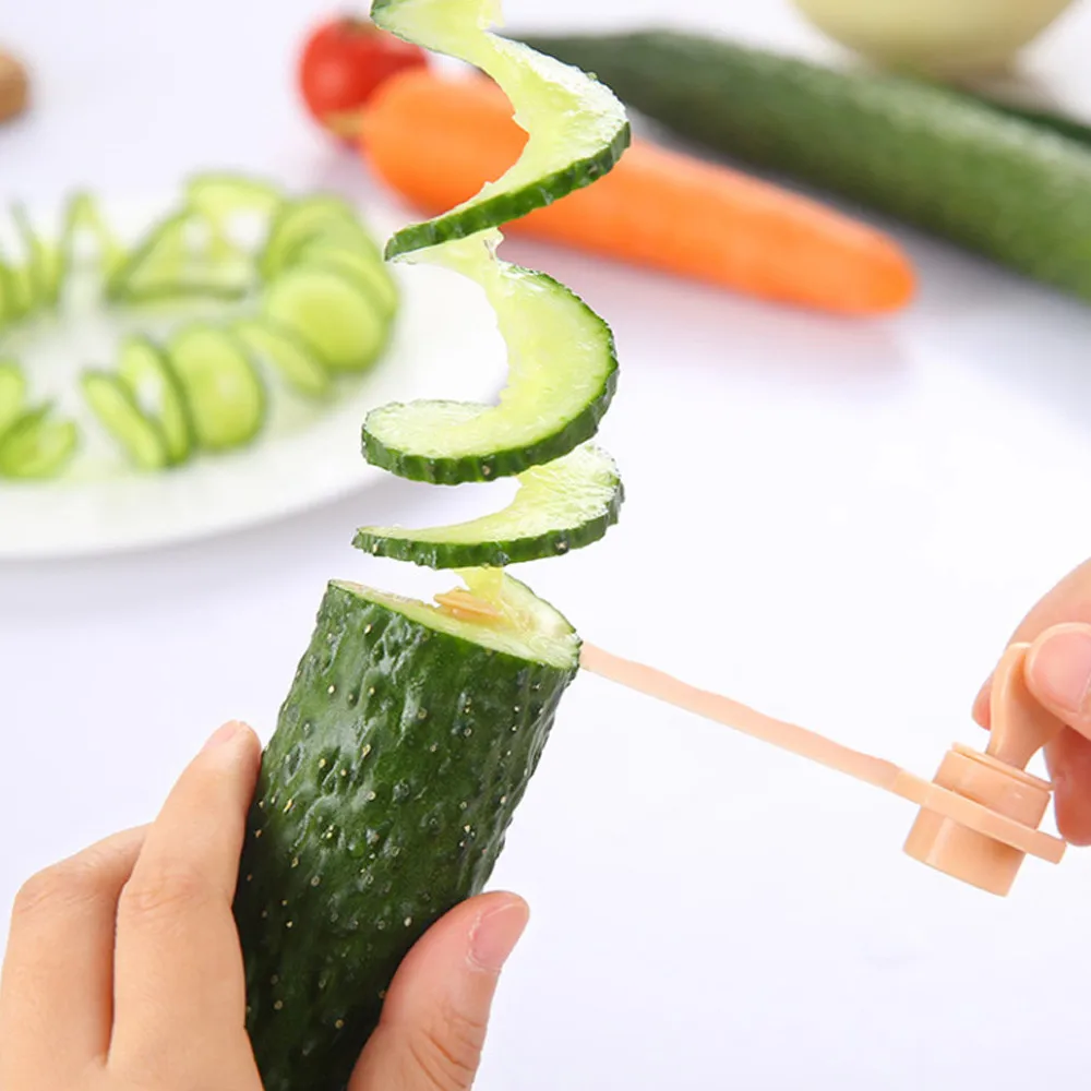 

2019 Potato Spiral Cutter Slicer Plastic Fried Kitchen Accessories Tools Carrots Cucumber Rotate Shredder Kitchen Gadgets D1