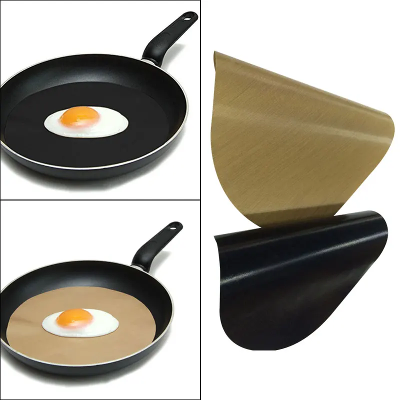 

2Pcs Round Non-stick Baking Mat BBQ Baking Mat Fry Liner Sheet Cooking Pad Pastry Cooking Tools BBQ Grill Mat Barbecue Baking