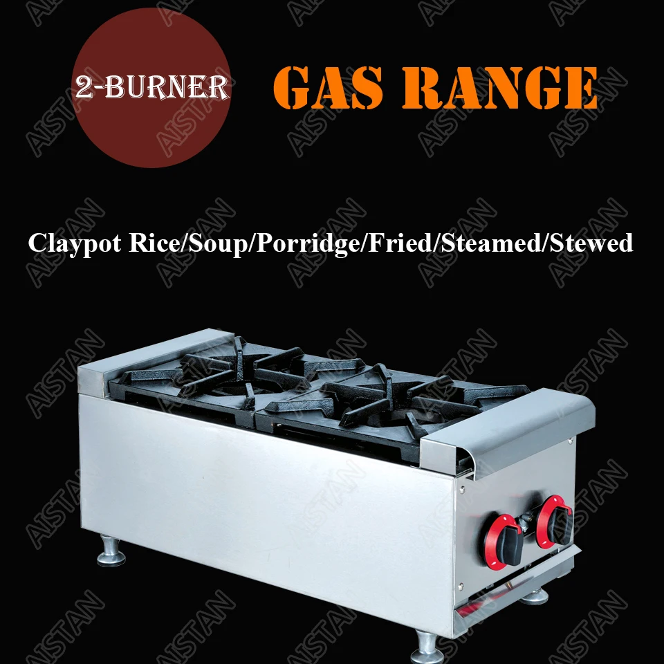GH2 commercial 2-burner counter top gas range/stove/cooker for claypot rice and kitchen equipment