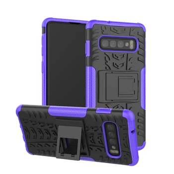 

20pcs/lot Dazzle TPU+PC housing hard protective cover case for samsung galaxy S8 S8 plus S9 S9 plus S10 lite plus stand case