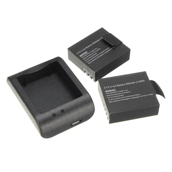 

HFES 2 x 900 mAh battery Battery + Quick Charge Capability USB Charger for SJ4000 SJ5000 SJ6000 Action Camcorder Camera DVR