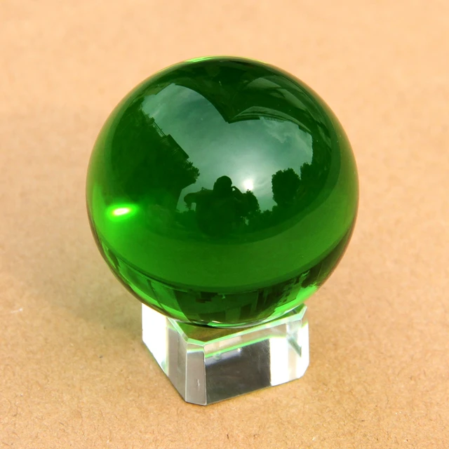 Green 80mm Rare Natural Quartz Crystal Ball Sphere Crystal Glass Balls