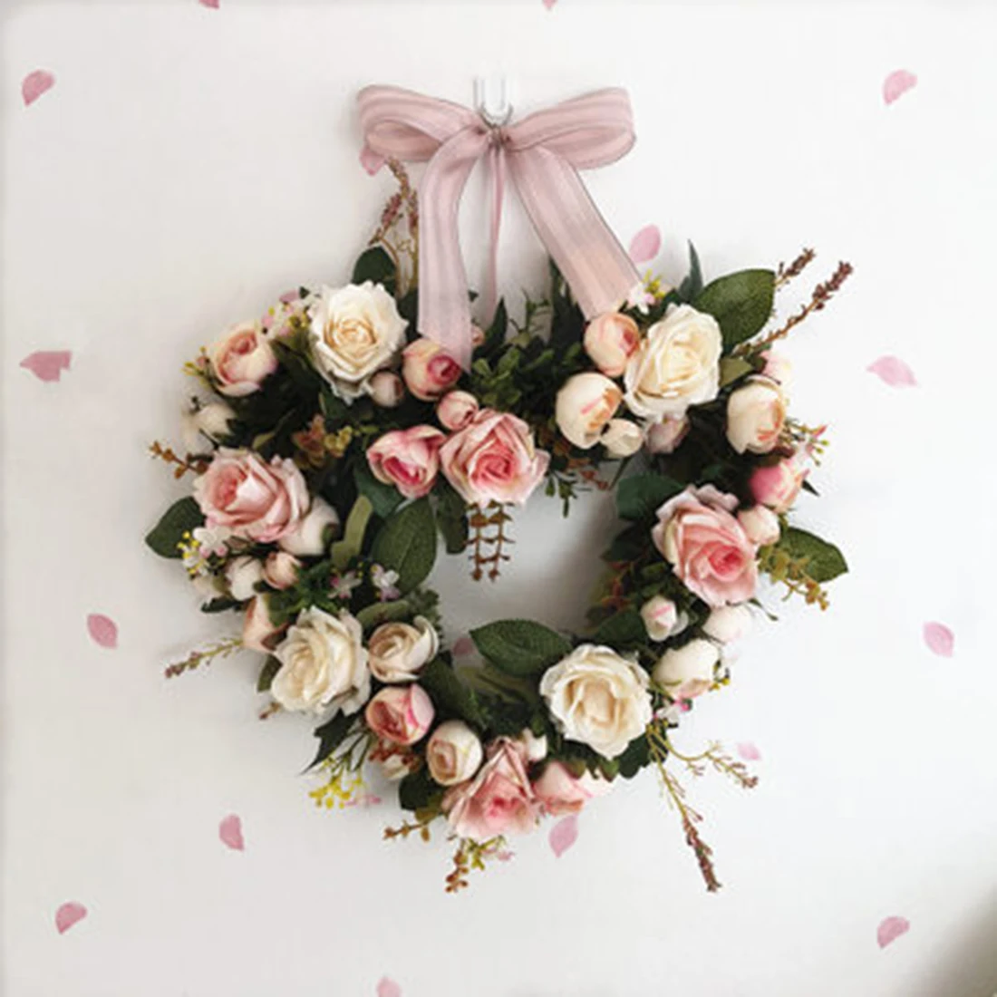 Silk Artificial Flowers Wreaths Artificial Garland For Wedding Decoration Door Home Party Decor Perfect Quality - Цвет: 8