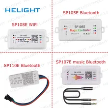 Sp108e/sp107e/sp105e/sp110e spi wifi bluetooth pixel música controlador por telefone inteligente app para ws2812b 2813 sk6812 tira DC5-12V