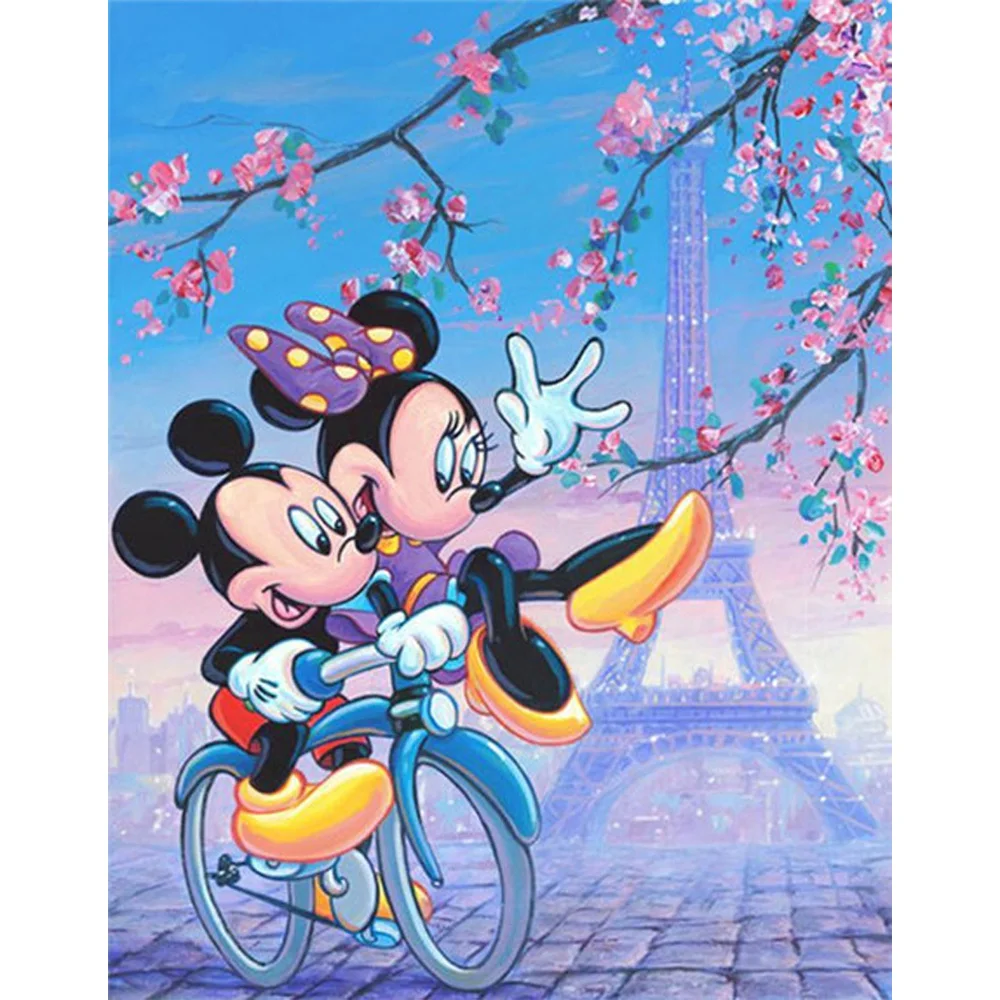 

DIY diamond painting cross stitch 5D diamond embroidery Cartoon mickey full drill diamond mosaic pictures decor child gift AA471
