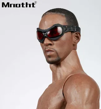 

1/6 Scale Male Soldier CIVIL War Falcon Black Man Head Sculpt with Eye mask fit for Male Muscle Body Model