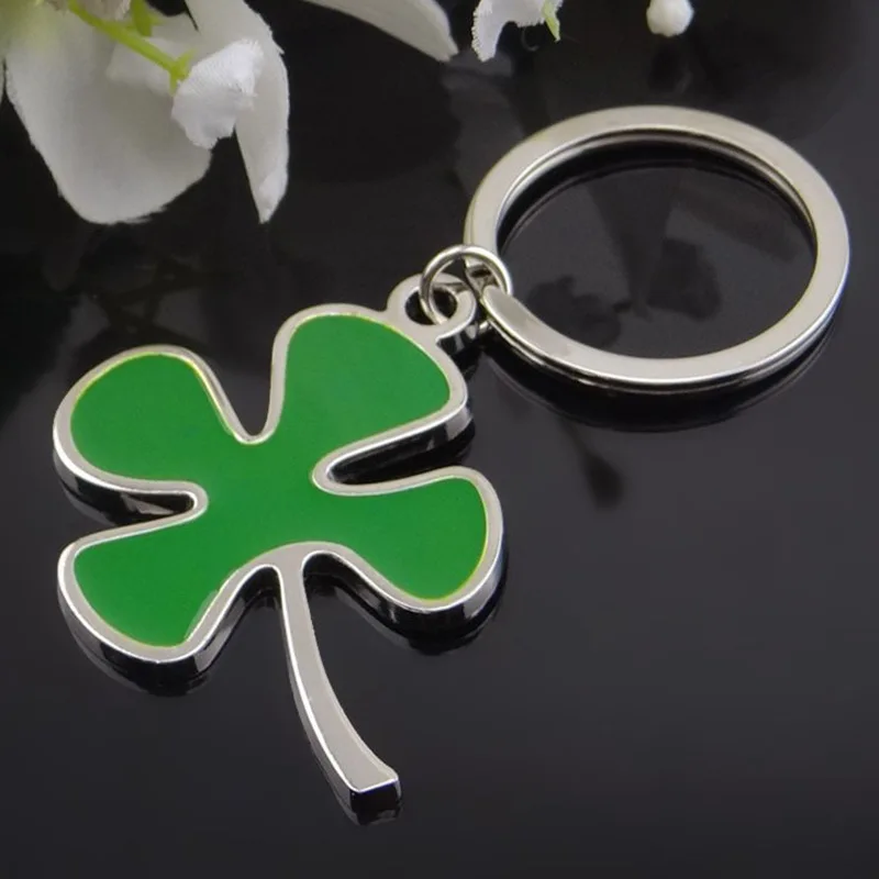 

Car Styling Alloy Metal Car Keyring Four Leaf Clover Keychain Creative Key Holder For BMW Volkswagen Mercedes Audi Toyota Ford