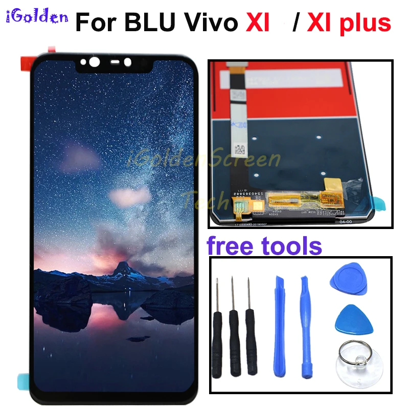 Сборка для BLU Vivo XI Plus V0311WW LTE 6 2 &quotЖК-дисплей с сенсорным экраном дигитайзер полный