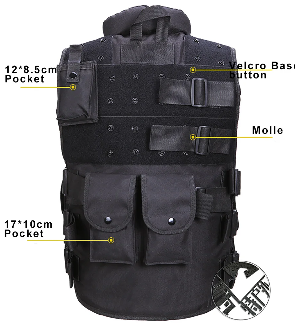 High Quality Tactical Vest Black Mens Military Hunting Vest Field Battle Airsoft Molle Waistcoat Combat Assault Plate Carrier