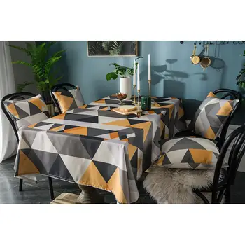 

TPFOCUS Waterproof Geometric Printing Dinning Table Cover/Pillow Cover for Living Room Restaurant