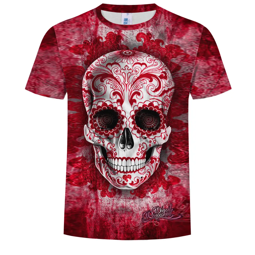MAXDCCB забавная летняя 3D футболка уличные модели love skull для мужчин на открытом