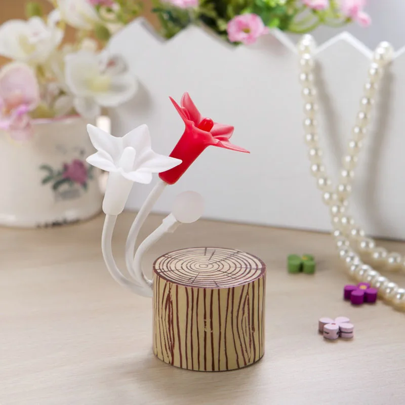 

1 pcs Night Light Simulation Wood Flowers LED Sensor Light Control Bedroom Lamp For Home decoration weding Party gift