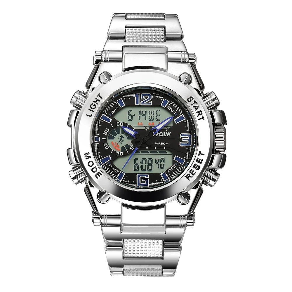 Montre homme Sports LED Horloge à quartz numérique